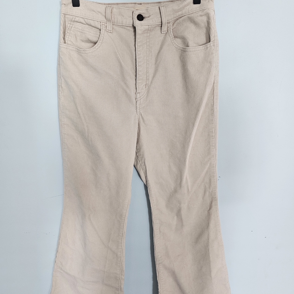Levi's 70s High Flare Cream‎ Corduroy Pants Size 28